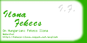 ilona fekecs business card